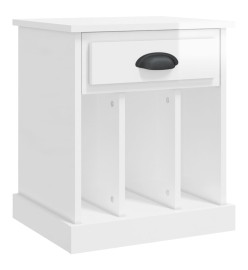 Table de chevet blanc brillant 43x36x50 cm