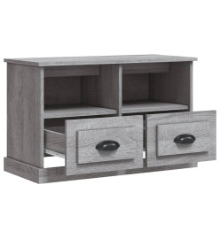 Meuble TV sonoma gris 80x35x50 cm bois d'ingénierie