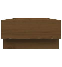 Support de moniteur Marron miel 60x27x14 cm Bois de pin solide