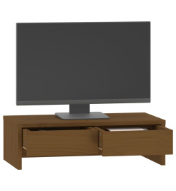 Support de moniteur Marron miel 50x27x15 cm Bois de pin solide