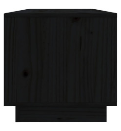 Meuble TV Noir 90x35x35 cm Bois de pin massif