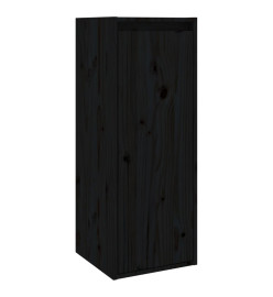 Armoire murale Noir 30x30x80 cm Bois de pin massif