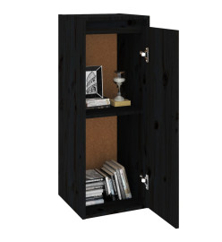 Armoire murale Noir 30x30x80 cm Bois de pin massif