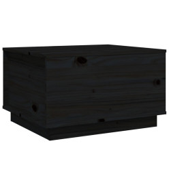 Table basse Noir 60x50x35 cm Bois massif de pin