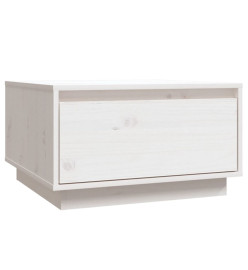 Table basse Blanc 55x56x32 cm Bois massif de pin