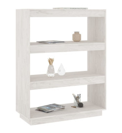 Bibliothèque/Séparateur de pièce Blanc 80x35x103 cm Bois de pin