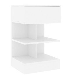 Table de chevet Blanc 40x35x65 cm Aggloméré