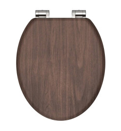 SCHÜTTE Siège de toilette fermeture en douceur DARK WOOD MDF