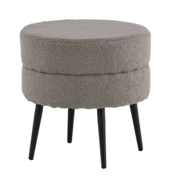 Venture Home Pouf Pot 40x40x40 cm Teddy Noir et gris