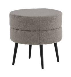 Venture Home Pouf Pot 40x40x40 cm Teddy Noir et gris