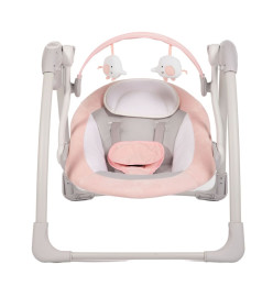 Bo Jungle Transat pour bébé portable Dolphy Gris et rose