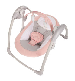 Bo Jungle Transat pour bébé portable Dolphy Gris et rose