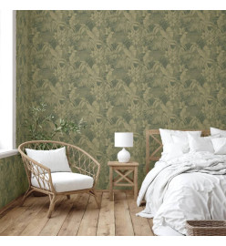 DUTCH WALLCOVERINGS Papier peint Joelle Vert et doré