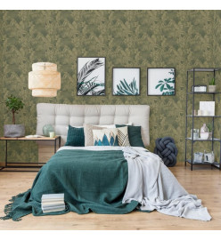 DUTCH WALLCOVERINGS Papier peint Joelle Vert et doré