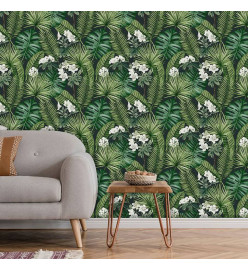 DUTCH WALLCOVERINGS Papier peint Eden Noir et vert foncé