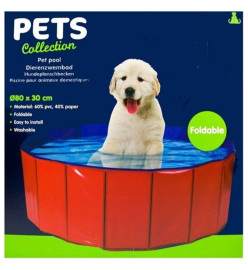 Pets Collection Piscine pliable pour animaux de compagnie 80x30 cm