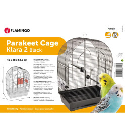 FLAMINGO Cage à perruches Klara 2 45x28x62,5 cm Noir