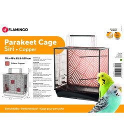 FLAMINGO Cage à perruches Siri 78x48x81,5-100 cm Cuivre