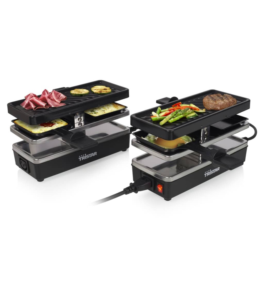 Tristar Gril à raclette 4 personnes RA-2742 800 W 23,8x10,4 cm Noir