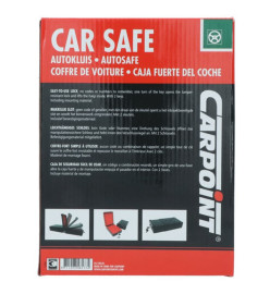 Carpoint Coffre-fort de voiture Acier 22,5x16x7,5 cm Noir