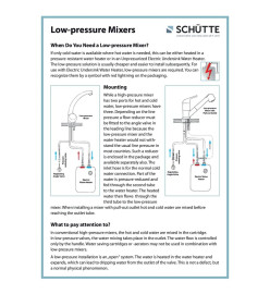 SCHÜTTE Mitigeur d'évier FALCON à basse pression chrome