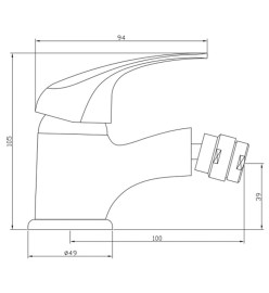 SCHÜTTE Mitigeur de bidet ATHOS PLUS chrome