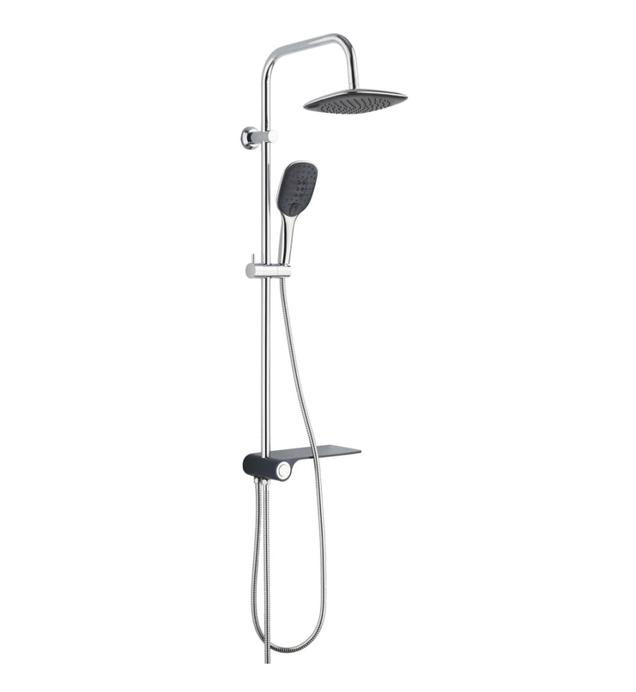 SCHÜTTE Ensemble de douche avec bac latéral AQUASTAR chrome-anthracite