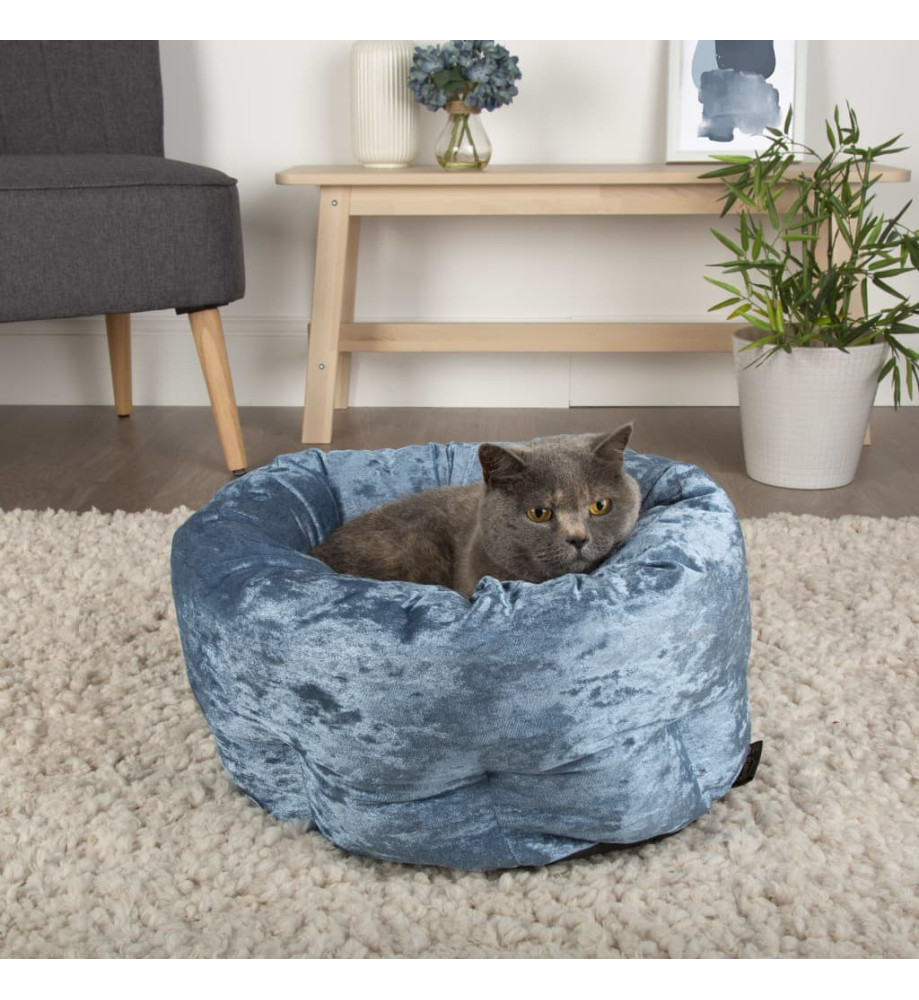 Scruffs Lit pour animaux de compagnie Velours Bleu