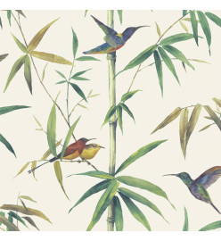 Noordwand Papier peint Kolibri and Bamboo Écru