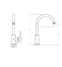 SCHÜTTE Mitigeur d'évier CORNWALL graphite mat