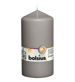 Bolsius Bougies pilier 8 pcs 150x78 mm Gris chaud