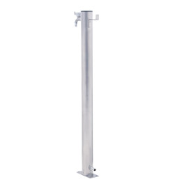 Colonne à eau de jardin 80 cm acier inoxydable rond