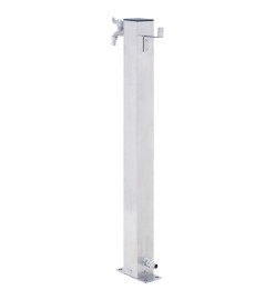 Colonne à eau de jardin 80 cm acier inoxydable carré