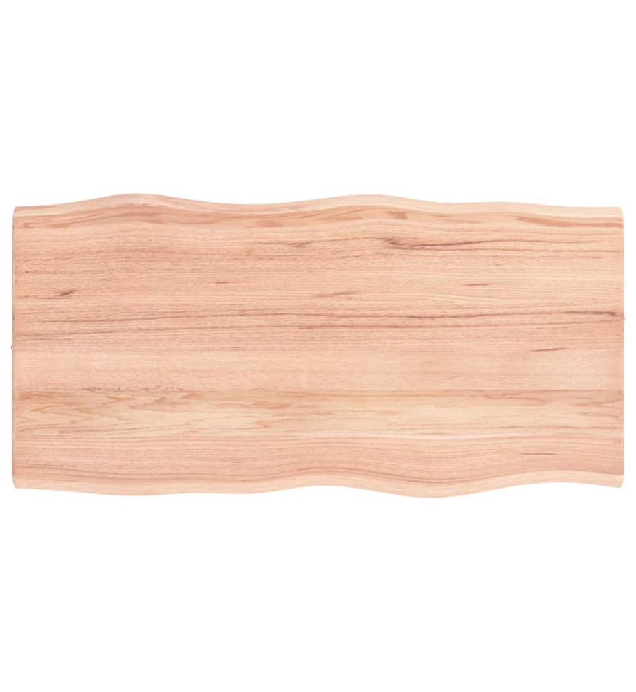 Dessus de table bois chêne massif traité bordure assortie