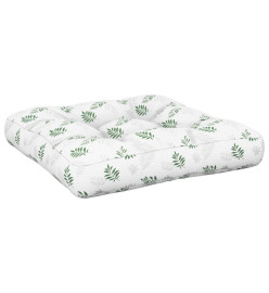 Coussin de palette à motif de feuilles 58x58x10 cm tissu oxford