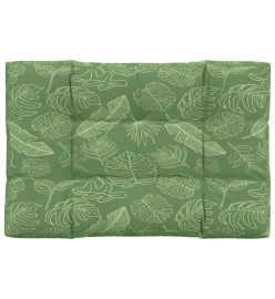 Coussin de palette à motif de feuilles 120x80x12 cm Tissu