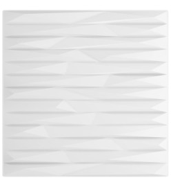 Panneaux muraux 48 pcs blanc 50x50 cm EPS 12 m² pierre