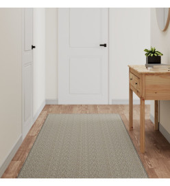 Tapis de couloir aspect sisal taupe 80x300 cm