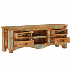 Meuble TV 110x30x40 cm bois massif de récupération