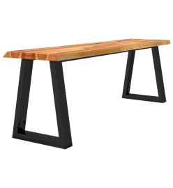 Banc avec bord vivant 140 cm bois d'acacia massif