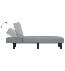 Chaise longue gris clair tissu