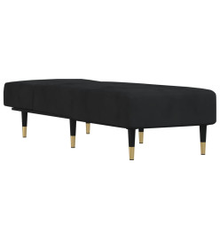 Chaise longue noir velours