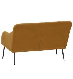 Banc Marron 110x76x80 cm Velours