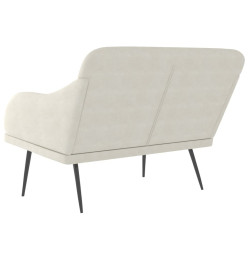 Banc Crème 110x76x80 cm Velours