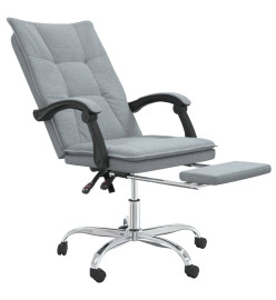 Fauteuil inclinable de bureau Gris clair Tissu