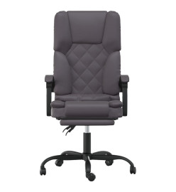 Fauteuil de massage inclinable de bureau Gris Similicuir