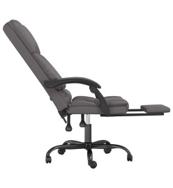 Fauteuil de massage inclinable de bureau Gris Similicuir