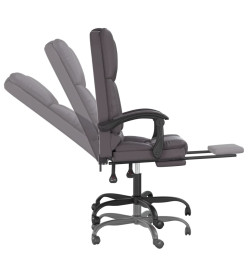 Fauteuil de massage inclinable de bureau Gris Similicuir