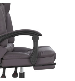 Fauteuil de massage inclinable de bureau Gris Similicuir