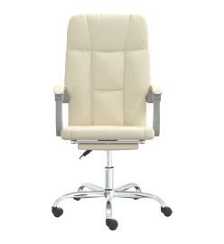 Fauteuil inclinable de bureau Crème Similicuir